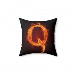 Q on FIRE 17 ( Cue ) Pillow Spun Polyester Square Pillow gift