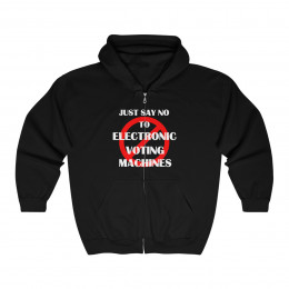 Just say No To Voting Machines  Unisex Heavy Blend™ Full Zip Hooded Sweatshirt