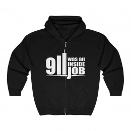 911 was an INSIDE JOB Unisex Heavy Blend™ Full Zip Hooded Sweatshirt