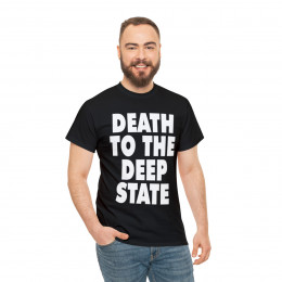 Death To The Deep State wht Men's Short Sleeve Tee