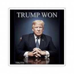 Truth Trump Won Re-Elect Trump 2024  Kiss-Cut Stickers
