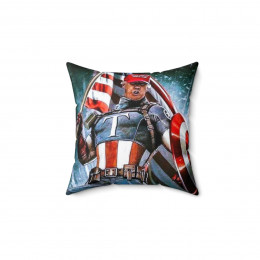 President Donald J TRUMP 2024 Captain America  Spun Polyester Square Pillow gift