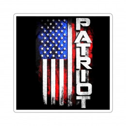Patriot Tattered Flag  Kiss-Cut Stickers