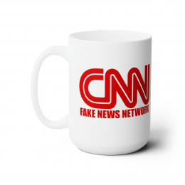 CNN Fake News Network on white Mug 15oz 