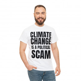 Climate Change Is A Political Scam blk Short Sleeve Tee