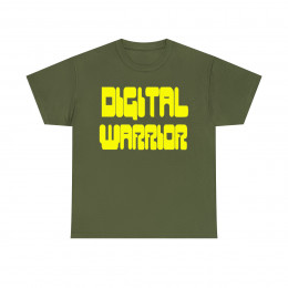 Digital Warrior (cue) Yellow Unisex Heavy Cotton Tee