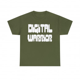 Digital Warrior (cue) White Unisex Heavy Cotton Tee